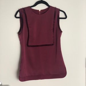 Ted baker- burgundy top- Size 1